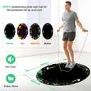 Jump Rope Mat Large Rubber Exercise Mat Workout Mats for Home Gym Flooring Non-Slip Oval Design for Floor & Rope Protection