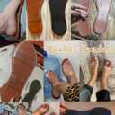 OYOANGLE Women's Clear Strap Flat Sandals Open Toe Double Band Casual Slide Sandals Brown 11