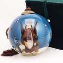 Penguin & Dog - Hand Painted Inside Glass Ornament with Gift Box by LiBien CollectibleHoliday Celebrations 2025 Decor for Thanksgiving, Christmas,New Year