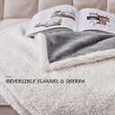 Qeils Waterproof Blanket for Bed, Dog Blankets for Large Dogs, Waterproof Cat Blanket Washable, Soft Sherpa Fleece Puppy Blanket, Reversible Throw Protector for Couch Car, 50"X60", Grey