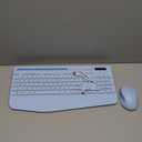 Wireless Keyboard and Mouse Combo, 9 Backlit Effects, Wrist Rest, Phone Holder, 2.4G Lag-Free Ergonomic Keyboards, Rechargeable Silent Cordless Set for Computer, Laptop, Mac, Windows -SABLUTE (Blue)