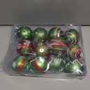 Christma Ornament Set,12 Pcs Christmas Tree Hanging Decorations, 2.36 Inch Green and Red Grinch Christmas Balls, Shatterproof Christmas Ornaments for Xmas Tree, Holiday Party Decor