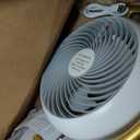 Desk Fans for Bedroom with Light, 16 Inch Table Air Circulator Fans with Ring Bracket, Oscillating Fan for Whole Room, 70 Vertical and 100 Oscillating, 3 Speeds, 28dB Quiet, for Home,Office,Outdoor, Mini