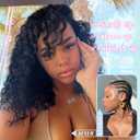 Gowit Pre Looped Deep Wave Crochet Hair 12 Inch 7 Packs Short Curly Black Pre Twisted Ocean Wave Deep Twist Crochet Braids Synthetic Braiding Hair for Black Women