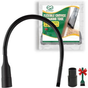 EZ SPARES 25-inch Flexible Vacuum Crevice Attachment Crevice Tool Crevice Brush Tool Kit for All 1-1/4" or 1-3/8"(32mm-35mm) Vacuum Hoses