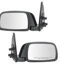TRQ Driver & Passenger Side Manual Mirror Set Textured Black Compatible with 1995-2000 Toyota Tacoma TO1320116 TO1321116