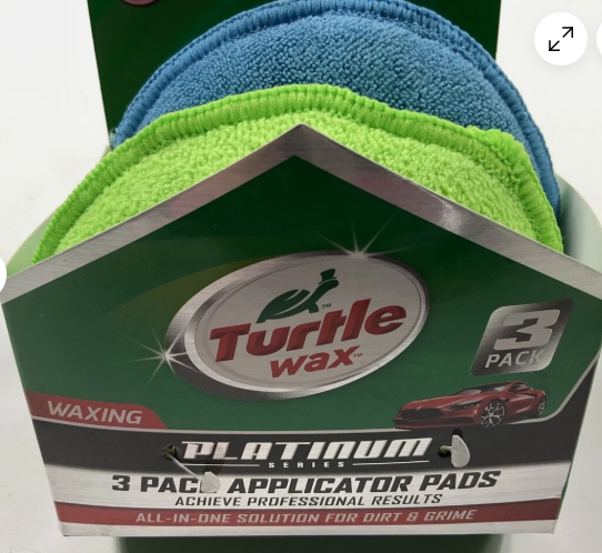 Turtle Wax TW-WS101 Platinum Series 5" Waxing Wax Applicator Pads, Pack Of 3