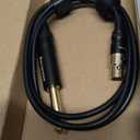 3-pin Mini XLR to 1/4 Guitar Bass Instrument Cable for AKG Transmitter with Gold Plated Connector