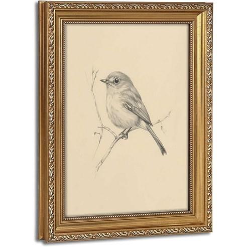 Gold Framed Bird Canvas Wall Art 12"/16"