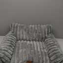 Bedsure Cute Couch for Pets - Fluffy Cat Sofa with Premium Soft Corduroy Fleece, Fuzzy Couch Bed with Removable Washable Cover, Supportive Cat Chair, 24inch, Warm Grey (24x18x10")