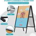 4 Pcs 24x36 Inch A-Frame Sidewalk Signs, Double-Sided Heavy Duty Sandwich Boards with Carry Handles, Business Folding Sign Holder for Outdoor Use, Frame Only