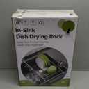 JASIWAY Dish Drying Rack in Sink, Expandable Stainless Steel Dish Drainers for Kitchen Counter, Dish Dryer Rack for Inside Sink, Over The Sink Dish Racks with Utensil Holder, Silver