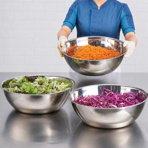 CURTA 3 Piece Stainless Steel Mixing Bowls Set, 7.8/10/13.1 QT, Set of 3