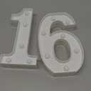 H: 7.88 Inches Light Up Numbers 16 Sign for Party Decor, Happy 16th Birthday Decorations for Boys, Sweet 16 Party Centerpieces Table Decorations for Girls