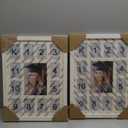 GMFrames Baby First Years Photo Frames 12 Month Picture Frame School Years Graduation Photo Collage White Frame with Mat, Displays One 5x7 Photo and Twelve 2.5x3.5 Pictures,Set of 2