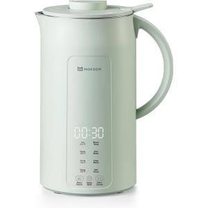 MOKKOM 9 in 1 Nut Milk Maker, 42oz Automatic Almond Milk Machine for Homemade Plant-Based Milk, Oats, Soy, Dairy Free Beverages, Soy Milk Maker with Delay Start/Keep Warm/Self-Cleaning/Boiling, Green