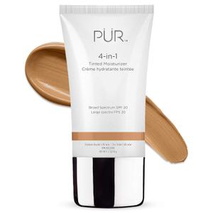 4-in-1 Tinted Moisturizer With SPF 20 - Hydrating Face Moisturizer, Primer, & Foundation With Shea Butter, Aloe Vera & Vitamin B3 - Vegan Friendly - Free of Paraben, Gluten & BPA (Warm Sand)