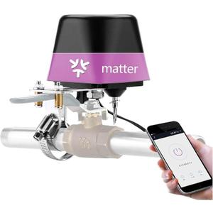 UseeLink Matter Water Valve, Smart Water Shut Off Valve, Automatic Valve Controller Timer, Compatible with Alexa, Apple Home, 1 Pack