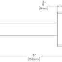 Speakman CDS2582 Polished Chrome Lura 6" Ceiling-Mounted Shower Arm and Flange