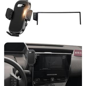 Upgraded Car Phone Holder Fits for Toyota BZ4X 2023 2024, Subaru Solterra 2023 2024 Auto Accessories(Only fit for 8/12.3-Inch Screen),Cradles Adjustable Cell Phone Mount for 4-7 in Phones