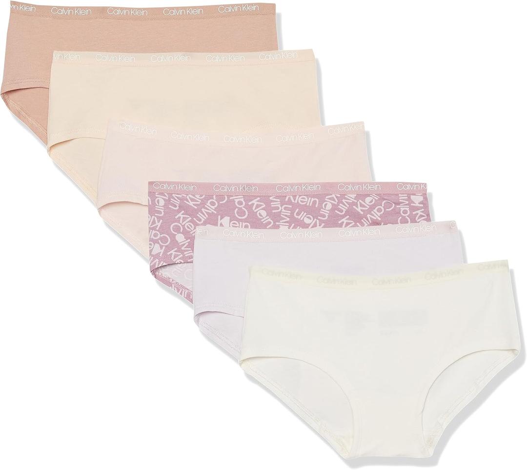 Calvin Klein Girls' Cotton Hipster Underwear 6-Pack (X-Large)