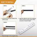 VYANLIGHT Motion Activated LED Lights - 20 LEDs, 3-Color Mode, Rechargeable Battery, Stick-On Magnetic Night Light Bar for Closet, Hallway, Stairway - Dimmable Wireless Lights, 2 Pack