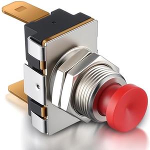Saillong Horn Button, Boat Horn Switch, SPST Momentary Contact Switch, 12V/24V Dual Voltage, Red Button MOM On Off, Screw Terminals 15A/10A Corrosion Resistant Push On Off for Boat Trumpet Electrical