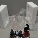 Lightahead Christmas Scene LED Lighted Lighthouse with Turning Snowman Figurine, A Musical Decoration with 8 melodies