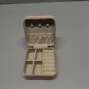 Vlando Small Faux Leather Travel Jewelry Box Organizer Display Storage Case for Rings Earrings Necklace, Pink