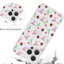 Jusy Compatible with iPhone 11 Pro Max Clear Case with Design, for Women Girly Cute Bow Phone Case Soft TPU Shockproof Protective for iPhone 11 Pro Max - Strawberry Bow