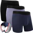 BAMBOO COOL Mens Underwear Support Pouch Men's Boxer Brief Breathable Underwear 3 pack (Medium)