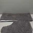 GORILLA GRIP Bathroom Rug Sets, Soft Chenille 2 Piece Area Rugs Set, Toilet Base Mat and 30x20 Carpet, Absorbent Microfiber Washable Mats Dry Quickly, Home Dcor and Bath Room Accessories, Charcoal