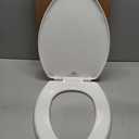 Bemis 7300SLEC Slow Close Toilet Seat, Easy Clean Hinges and Durable Plastic Seat, Made in USA, Elongated, White