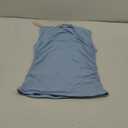 QINSEN Women's Square Neck Tank Tops Side Ruched Double Lined Slim Fit Summer Going Out Crop Top, Size XL