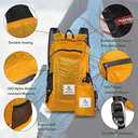 4Monster Hiking Daypack, Water Resistant Lightweight Packable Backpack for Travel Camping Outdoor (A-orange, 16L)