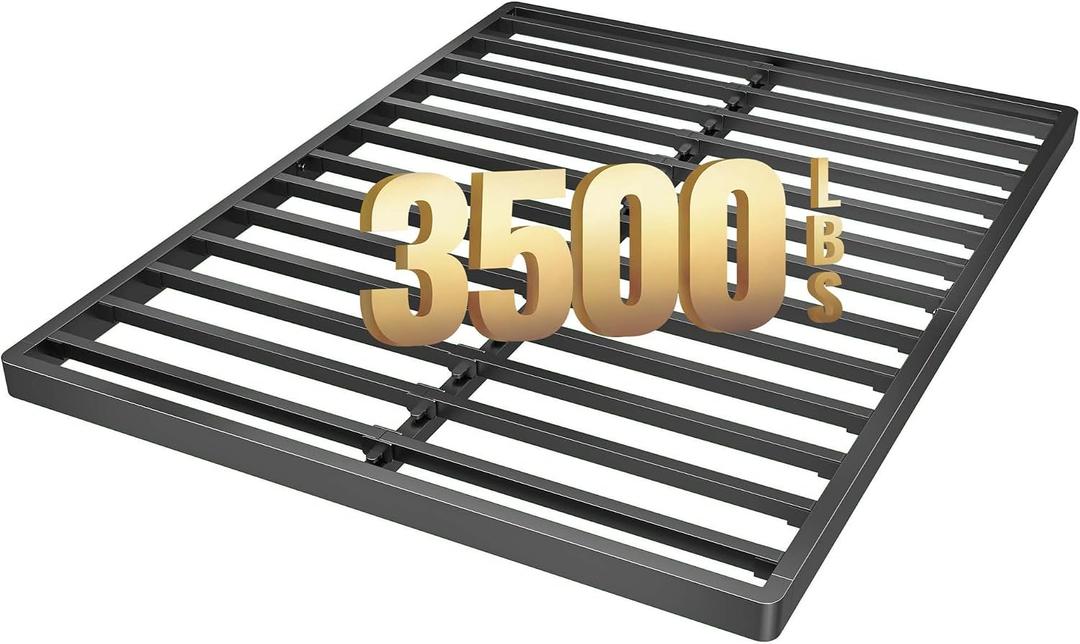 ROIL 2 Inch King Metal Box Spring Low Profile, Bunkie Board Bed Slat Replacement with Round Corners, 3500 lbs Capacity Heavy Duty Steel Slats, Easy Assembly, Noise Free