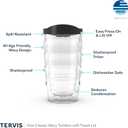 Tervis Made in USA Double Walled University of Pittsburgh Panthers Insulated Tumbler Cup Keeps Drinks Cold & Hot, 10oz Wavy, Primary Logo