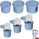 Stanley Ice Mold,3 Pcs Silicone Hollow Cylinder Ice Mold With Lid,for 20-40 oz Stanley Cup,Chilling Whiskey, Cocktails, Drinks,Coffee, Easy Fill and Release(Blue)