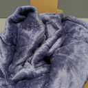 Heated Blanket Throw 50" x 60" - Soft Flannel Sherpa Electric Blanket Throw with 5 Heating Levels & 4 Hours Auto Off, Machine Washable, Ideal Gift for Grandma (Purple)