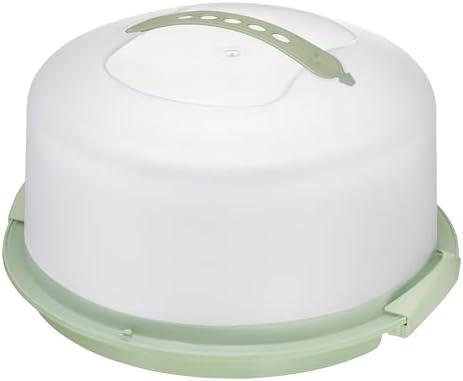 Tribello Extra Large Cake Storage Container, Cake Carrier With Handle Holds Cake 12 X 12 X 5 (Mint Green)
