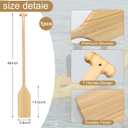 Wooden Canoe Paddle 4 Feet Row Boat Oars with Ergonomic Grip, Premium Wood, Protective Finish