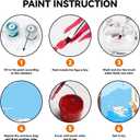 EFOTIML Paint by Numbers Kit for Adults Beginners & Kids Ages 8-12,1 Pack 16x20 inches Canva for Painting Kits for Adults in Colorful Box(Without Frame)-Flower Towns