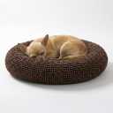 Muddy Mat Cloud K-9 Bed for Dogs & Cats, Soft & Relaxing Donut Dog Bed, Chenille Material, Removable Cover, Washable & Dryer SafeBrown Small (25'x25') Chocolate Brown