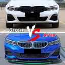 KHK Front Bumper Lip Spoiler for BMW 3 Series G20 M-Sport Bumper M340i 330i 2019-2022,Glossy Black ABS Air Dam Front Splitter Body Kit Accessories