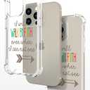 Hungo Compatible for iPhone 15 Pro Case Christian Bible Verses Cute Clear Design, Girly for Women Girls Transparent Religious Religion