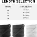 2 x UamGlsob 2 Pairs Oval Shoe Laces for New Balance Sneaker, 1/4"(6mm) Shoelaces Strings Replacement for Lace-up Walking Running (White)