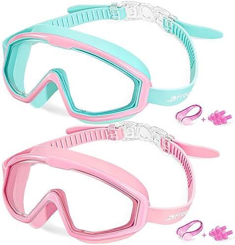 Freela Goggles for Kids Toddler 3-15, Anti Fog No Leak Clear Swim Goggles for Boys Girls Pool Beach Swimming