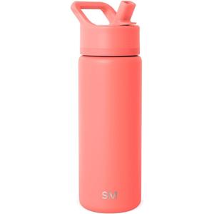 Simple Modern Kids Water Bottle with Straw Lid | Vacuum Insulated Stainless Steel Metal | Reusable Leak Proof BPA-Free Thermos for School | Summit Collection | 18oz, Honolulu