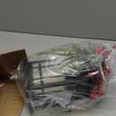 Vintage Candle Lantern with Flameless LED Light - Decorative Indoor & Outdoor Lanterns for Porch - Christmas (RED)