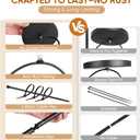 Christmas Tree Topper, 35.4'' Triple Topper Candle Holder, 3 Tier Black Candle Holder for Christmas Tree, Light up for Indoor Bedroom Kitchen Decorations